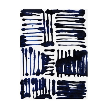 Jodi Fuchs 'Indigo Stripes Ii' Canvas Art,18x24